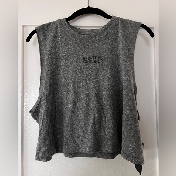 Spiritual Gangster | Shine Callie Crop in Heather Grey - Picture 8 of 9